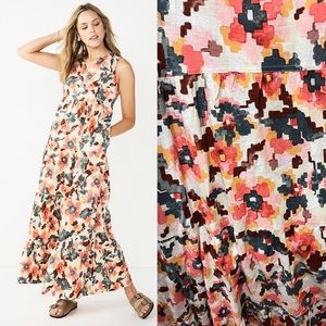 NWT Sonoma Goods For Life Limited Edition Tiered Maxi Dress With Pockets